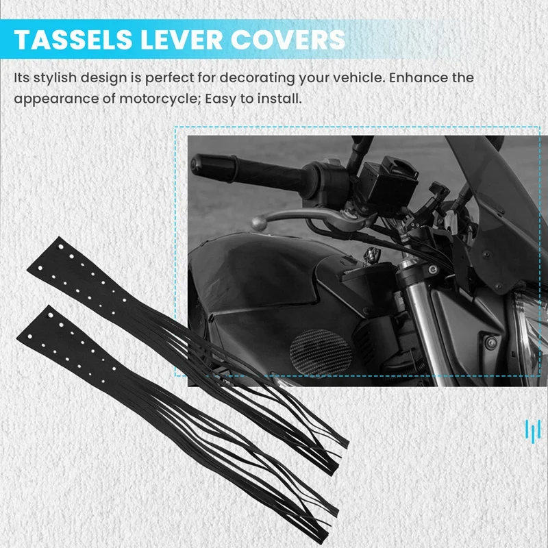 Мотоциклетные черные чехлы для тормозных рычагов из искусственной кожи