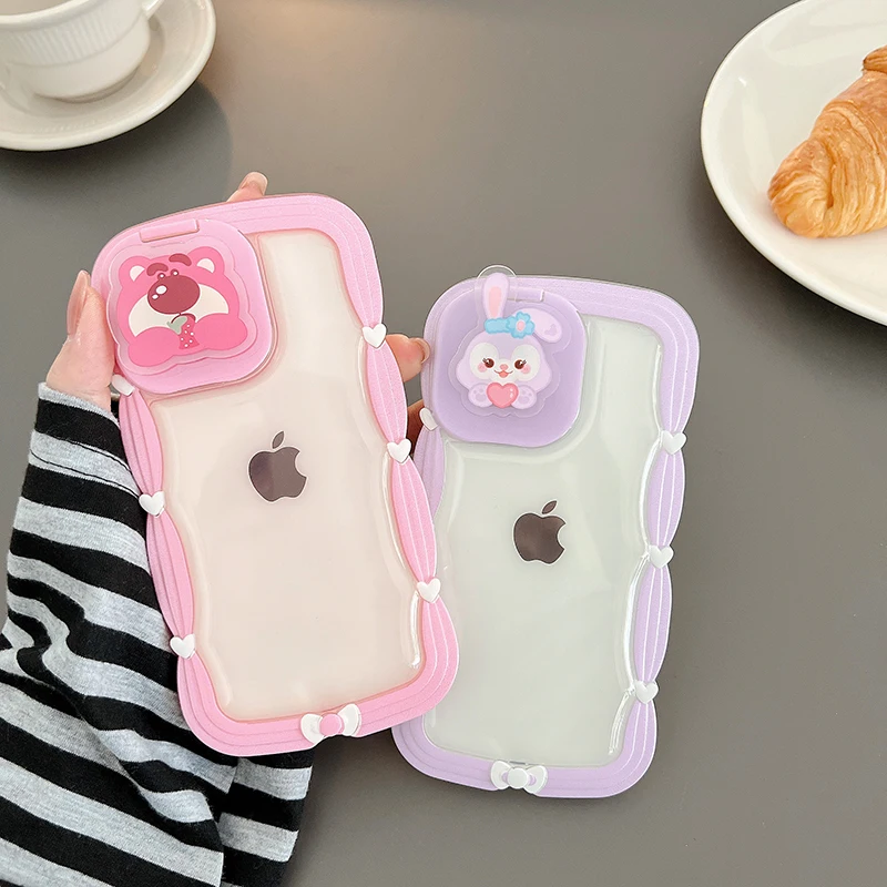 

Disney Lotso Vanity Mmirror Phone Cases For iPhone 14 13 12 11 Pro Max Mini XR X XS MAX 8 7 Plus Transparent Anti-fall Cover