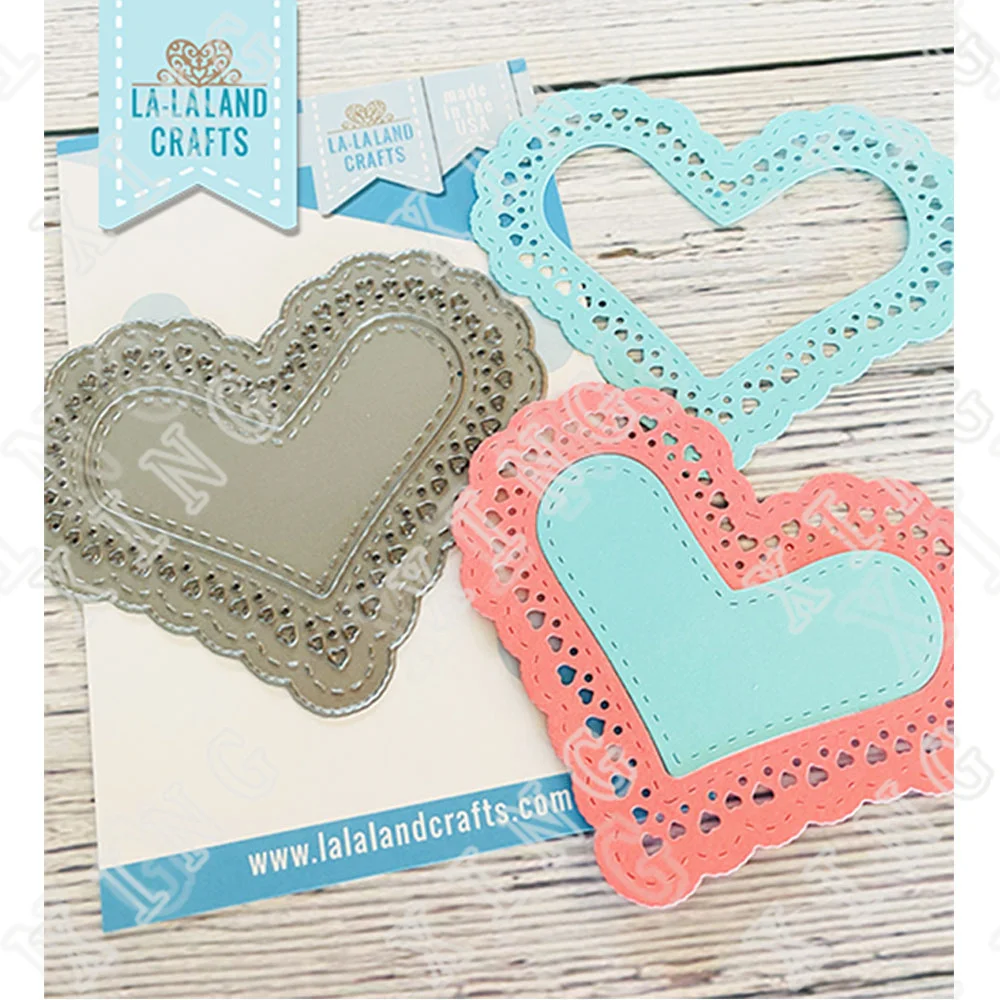 

Heart Doily Metal Cutting Dies Scrapbook Diary Decoration Stencil Embossing Template Diy Greeting Card Handmade 2022 New