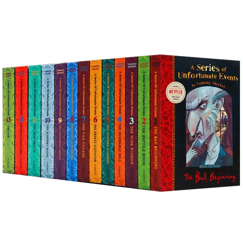 13 Books/Set A Series of Unfortunate Events The Adventure Novel Storybook English Reading