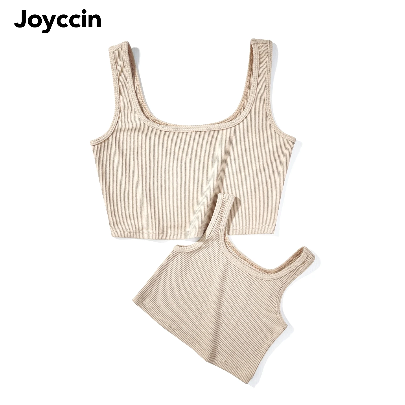 

Joyccin Mother Daughter Sexy Sleeveless Corset Rib Crop Knitted Blouse Slim Fit Y2K Clothes Short Square Collar Tank Trendy Tops