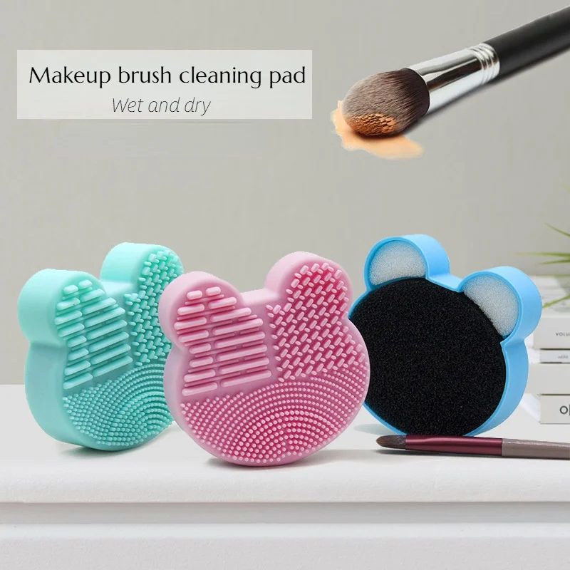 Creative Makeup Brush Cleaner Washing Pad Cleaning Mat Cosmetic Universal Make Up Tool Scrubber Box Beauty |