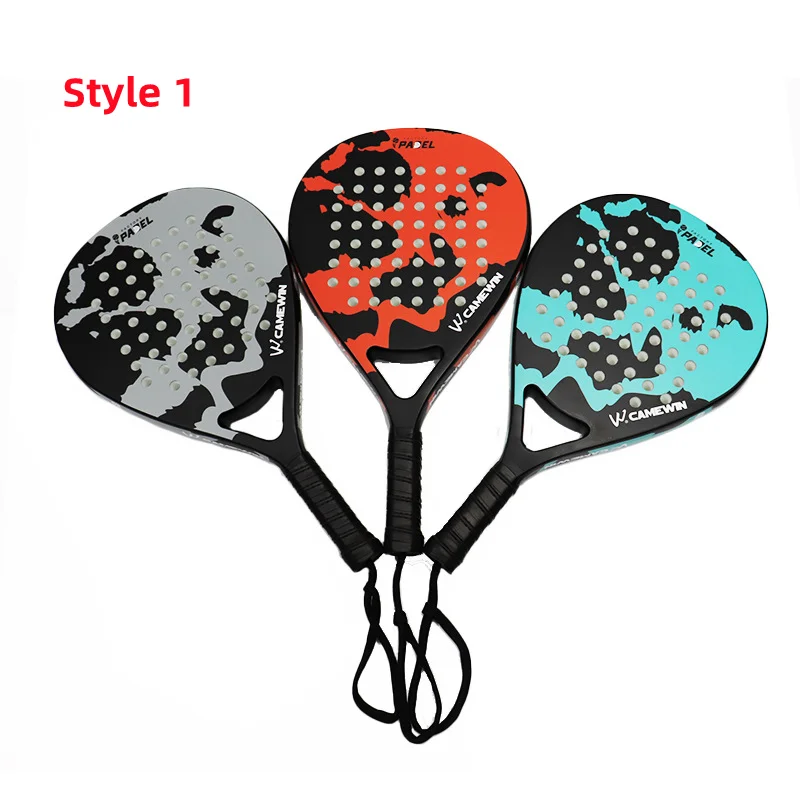 EVA Interlayer Carbon Fiber Glass Fiber Beach Tennis Paddle Racket With Bag Outdoor Sports and Leisure Tools