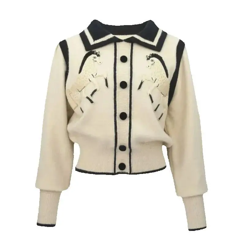 Винтажный стильный свитер женские джемперы топы весенне-осенние пуловеры с