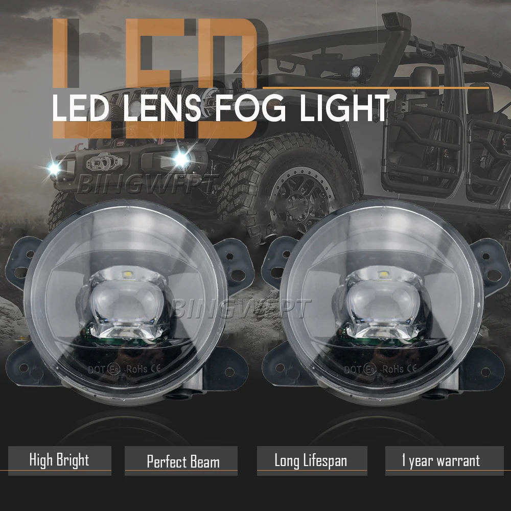 2 шт. передняя противотуманная фара для автомобиля 30 Вт 8000 лм 12 В