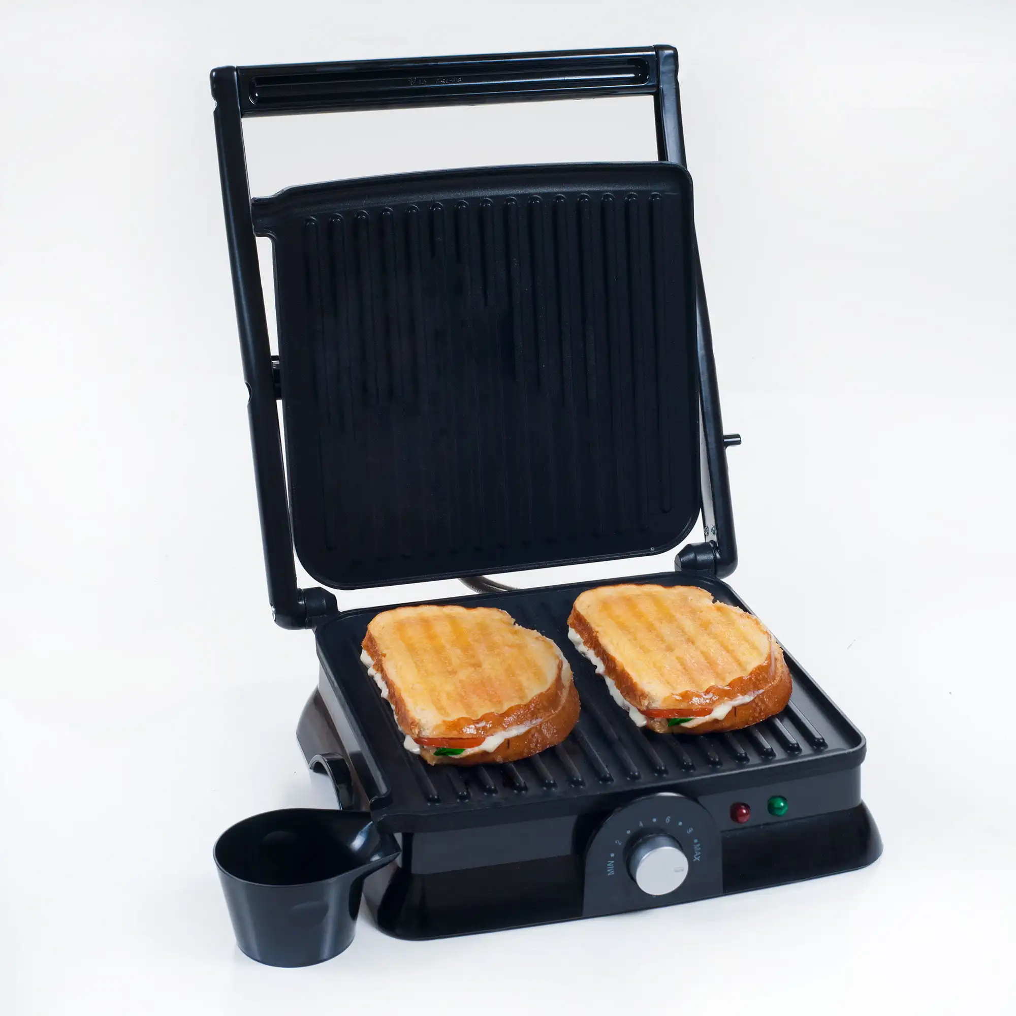 

Chef Buddy Panini Press Indoor Grill and Gourmet Sandwich Maker (Black)