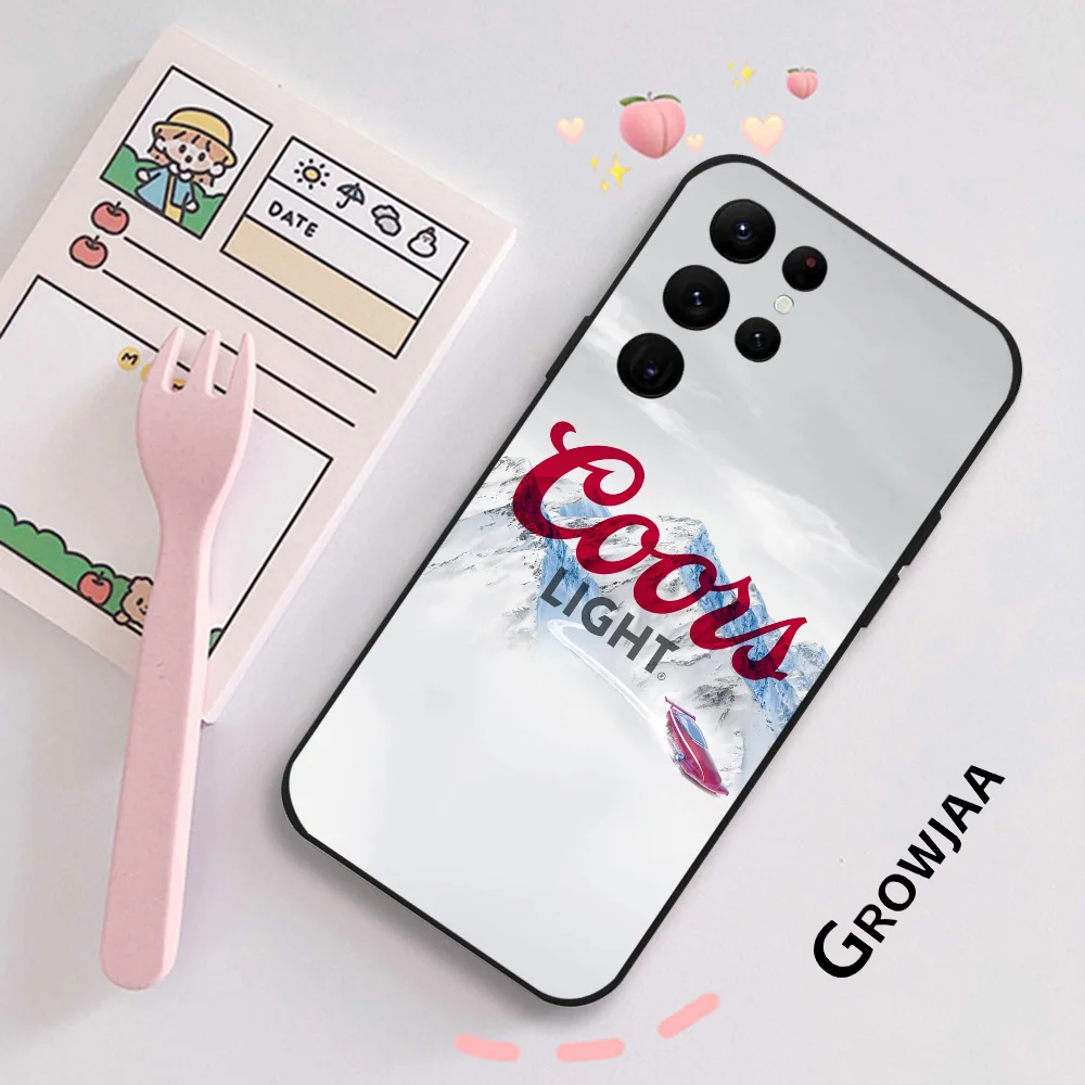 C-COorS L-LIGHTS Beer Phone Case For Samsung Galaxy S24 Ultra S22 S23 S21 S20 5G Protective Silicone TPU Funda