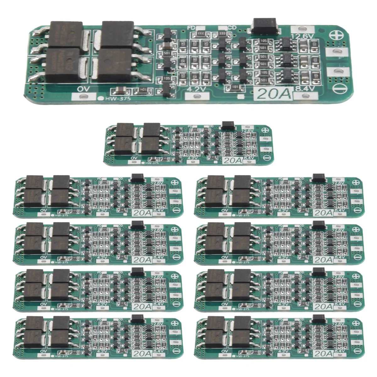 10Pcs 3S 20A BMS 18650 Li-Ion модуль зарядного устройства литиевой батареи PCB 11 1 V 12V 12 6 Module