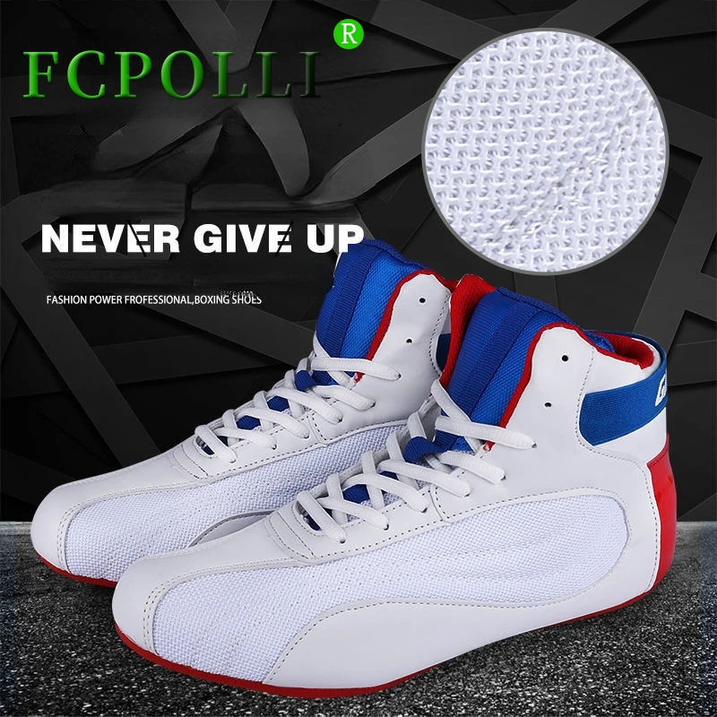 

Boxing Shoes Sports Combat Training High-top Men and Women Gym Weightlifting Indoor Squat Shoes Fighting Shoes Wrestling Shoe