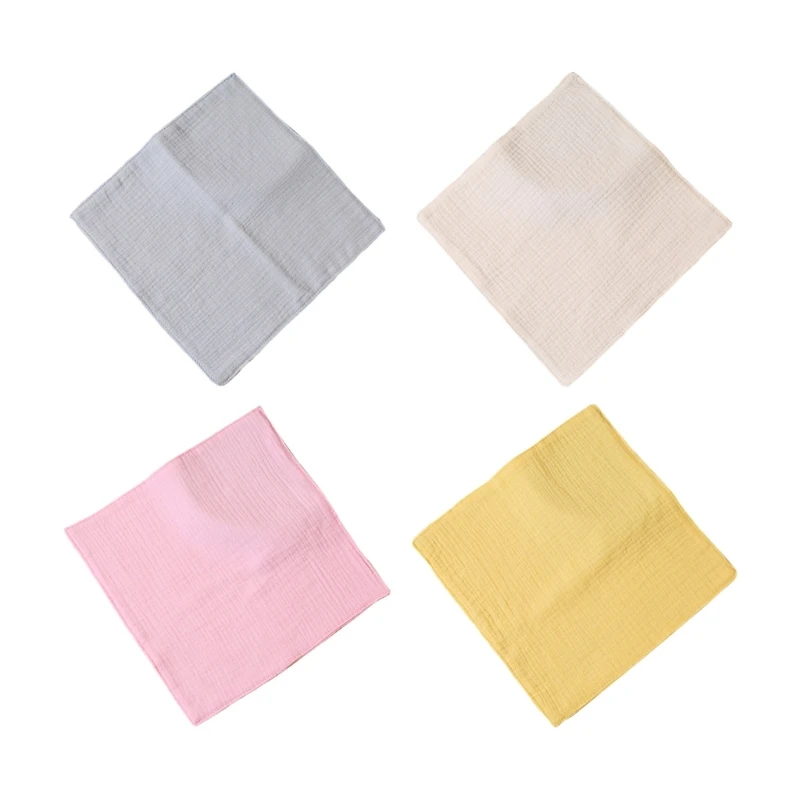 

Мочалка для новорожденных, однотонная детская ткань для мытья, хлопковая 4-слойная детская квадратная салфетка, хлопковое моющее