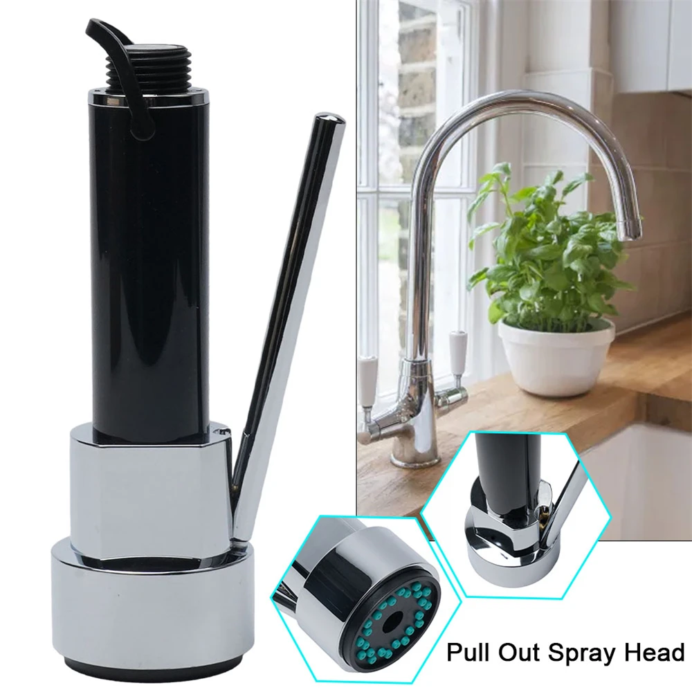 

Faucet Shower Pull Out Spray Head Replacement Stainless Steel Handheld Water Saving Kitchen High Pressure Sprayer Nozzle Adapter