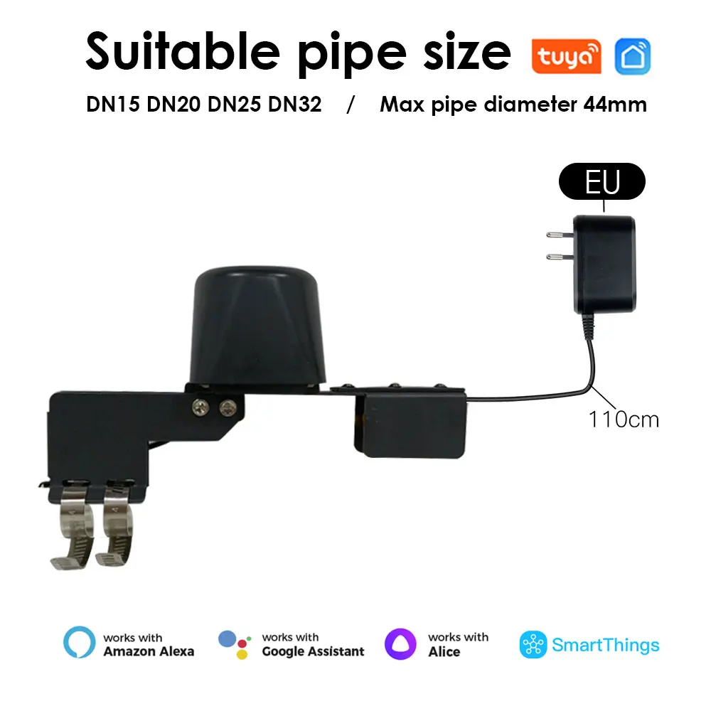 Interruptor controlador de válvula de Gas para grifo de Agua Tuya Smart Zigbee, compatible con DN15, DN20, DN25, DN32, funciona con Alexa y Google Smart Life