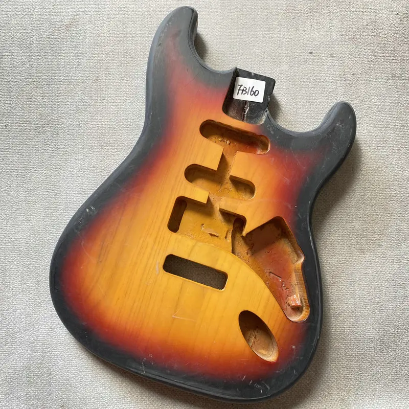 Корпус гитары FB160 Sunburst Color ST из цельной древесины для электрогитары Strato, 6 струн, запасные части для правой гитары DIY