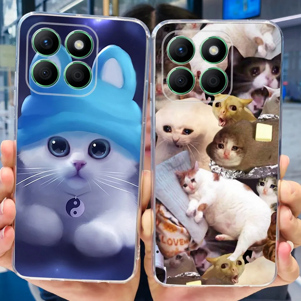 Новый чехол для Honor X8b 6 7 &quot винтажный Мягкий силиконовый из ТПУ с цветами и