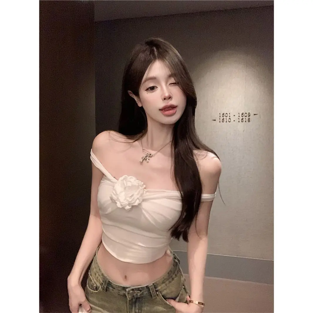 топ-труба жилет-слинг женский облегающий короткий топ