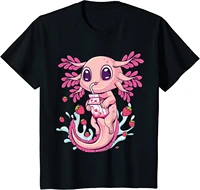 axolotl pastel goth strawberry milk shake anime aesthetic t shirt
