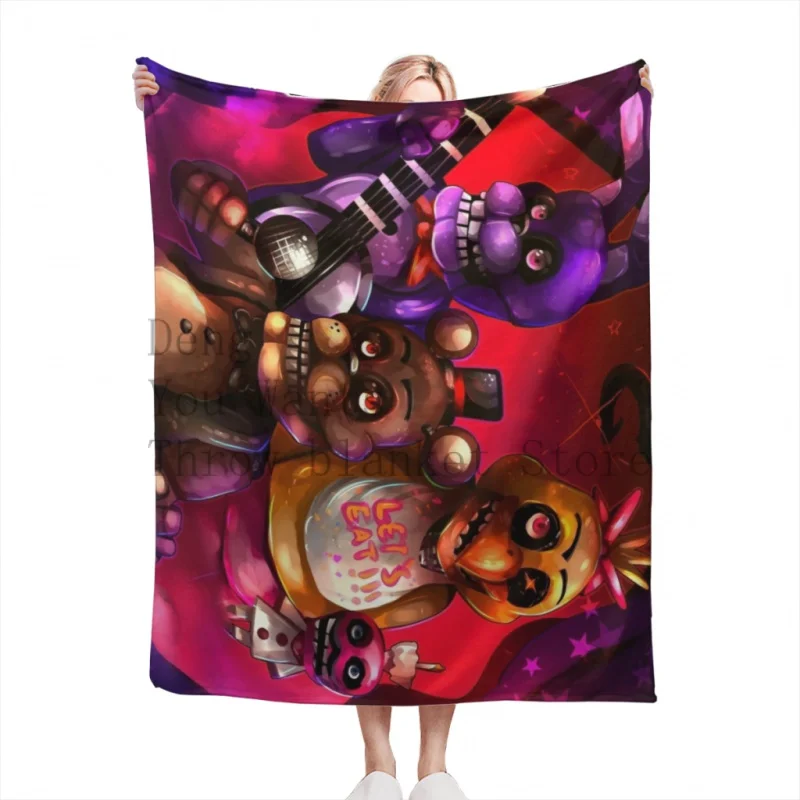 

FNAF плюшевое одеяло s, мягкое бархатное одеяло, постельное белье для путешествий, Флисовое одеяло