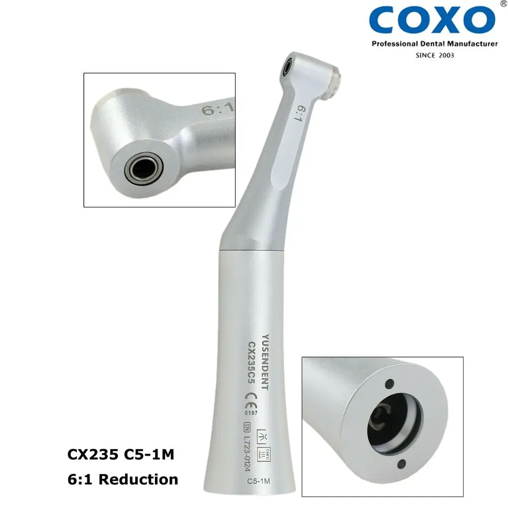 COXO Dental Endodontic Contra Angle Handpiece 6:1 Low Speed Handpiece fit E Type Motor