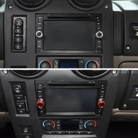 for hummer h2 2003 2007 aluminum alloy silverred car volume media adjustment knob ring button trim cover car accessories