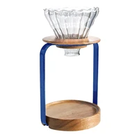 1set pour over coffee stand v60 wood base packing bag with sponge for home and outdoor coffeeware coffee accessories