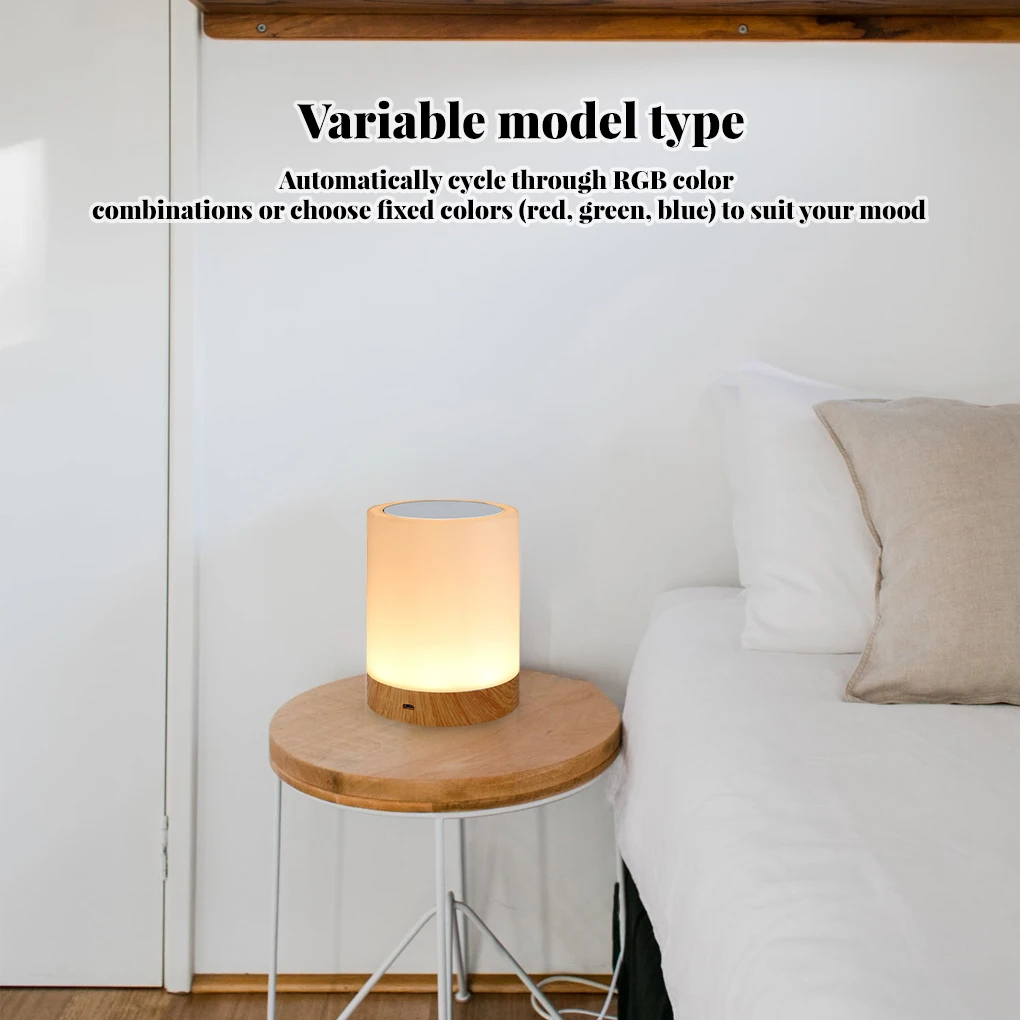 

LED Night Light Tabletop Rechargeable Nightlight Touch Control Small Reading Lamp Home Lighting Decor Supplies