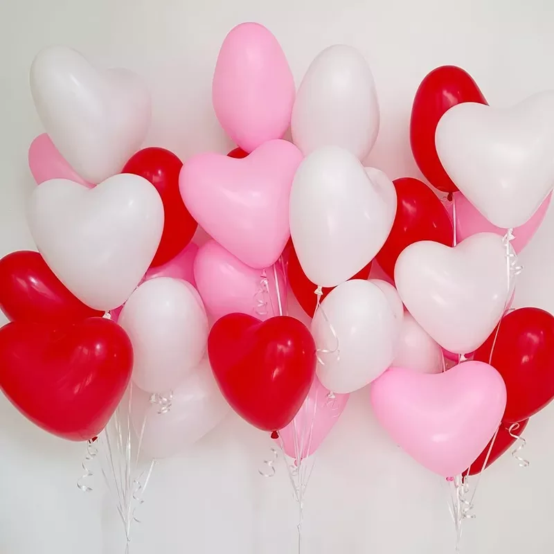 

30pcs 10inch Heart Latex Balloons Valentine's Day Wedding Birthday Party Decorations Kids Christmas Baby Shower Air Balls Globos