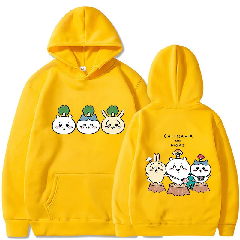 

Kawaii Anime Chiikawa Printed Hoodies Girls Cute Graphic Sweatshirts Women/Men Soft Pullovers Hooded Casual Winter Clothes Women