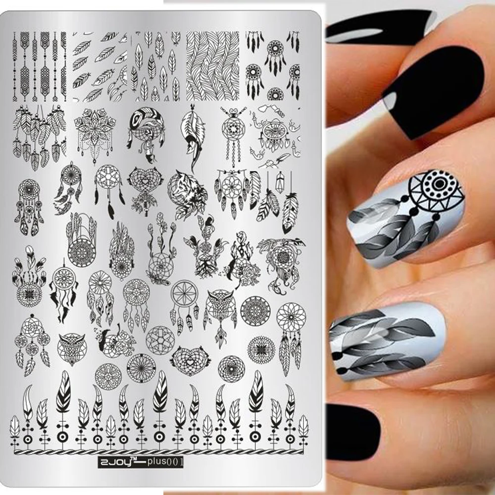 

9.5*14.5cm Nail Stamping Plates Big Size Stainless Steel Bohemian Summer Style Nail Transfer Template DIY Full New Nail Supplies