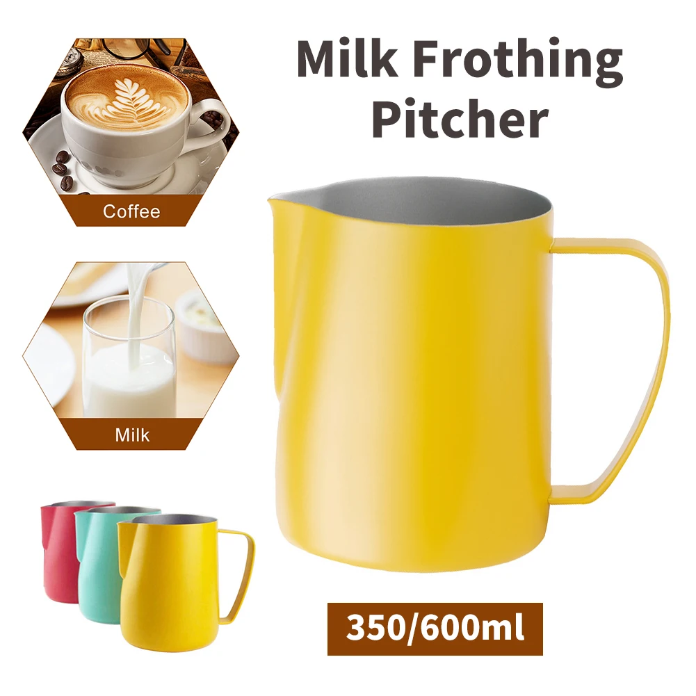 

New 350/600ml Milk Frothing Pitcher Stainless Steel Milk Frother Cup Espresso Steam Coffee Barista Latte Cappuccino Milk Jug