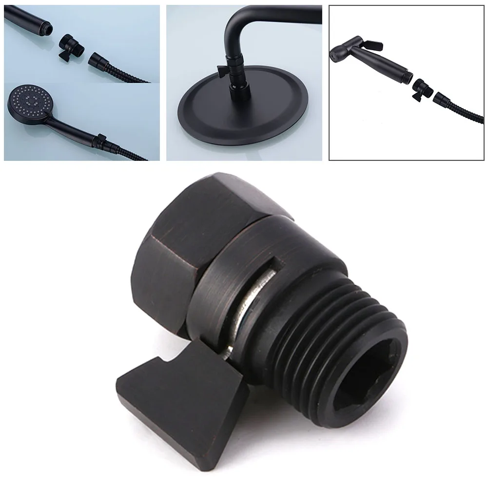 

1/2" IPS Solid Brass Shower Head Arm Diverter Water Saver Quick Control Shut-Off Valve Bidet Sprayer Head Bathroom Hardware