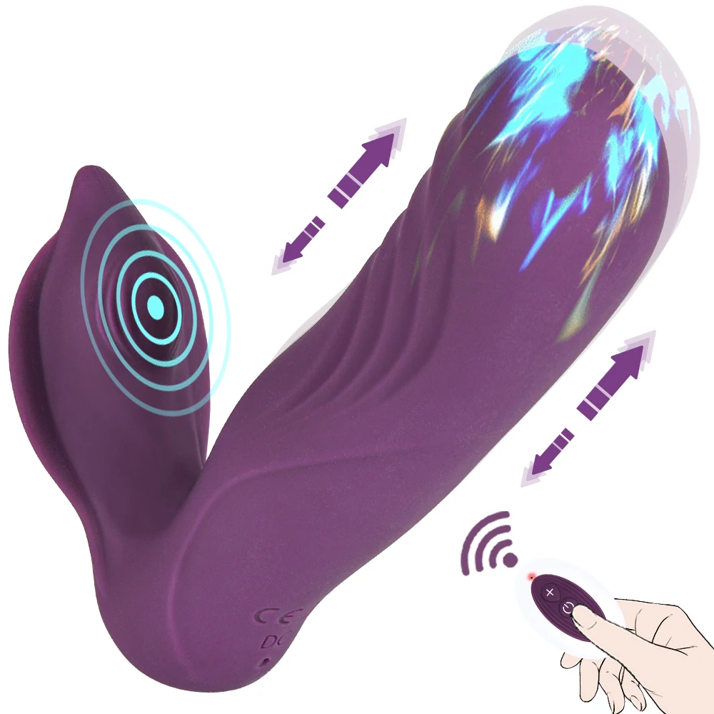 

Wireless Control Thrusting Dildo Vibrator Telescopic Vaginal Wall G spot Stimulator Clitoris stimulation Wearable Panties Couple
