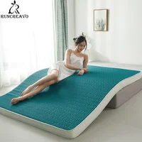 85d Thai Latex Filling Mattress Floor Mat Foldable Slow Rebound Tatami Cotton Cover Bedspreads Thickness Twin King Queen Size