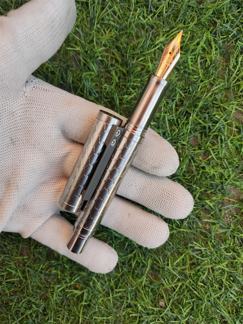 Новая титановая сверхлегкая перьевая ручка Jinhao в сборе иридиевое золото F перо 0 5