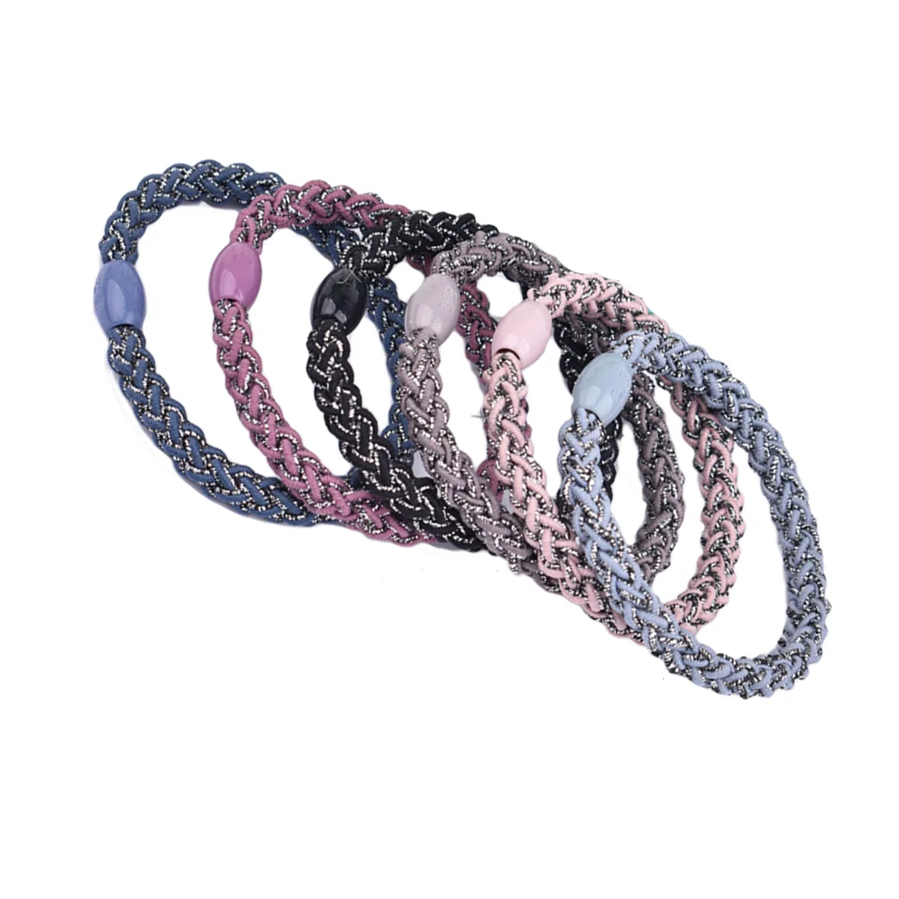 

20PCS Braided Hair Bands Large Elastic Hair Ties Rope Ring Stretchy Ponytail Holder for Thick Hair