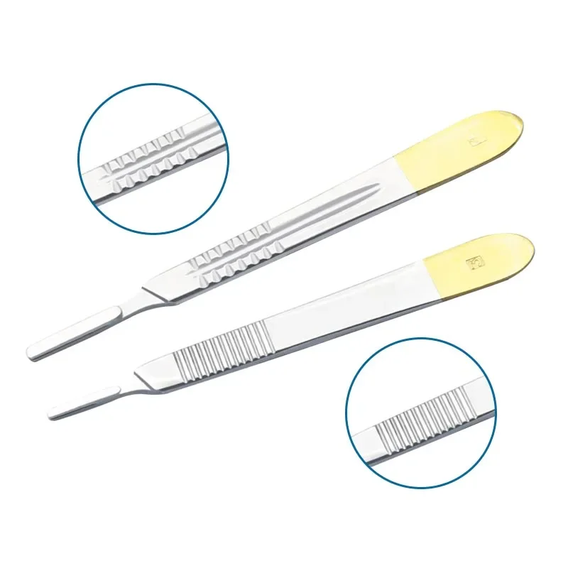 Два типа на выбор Ручка скальпеля 3. # 4 хирургического ножа из нержавеющей стали
