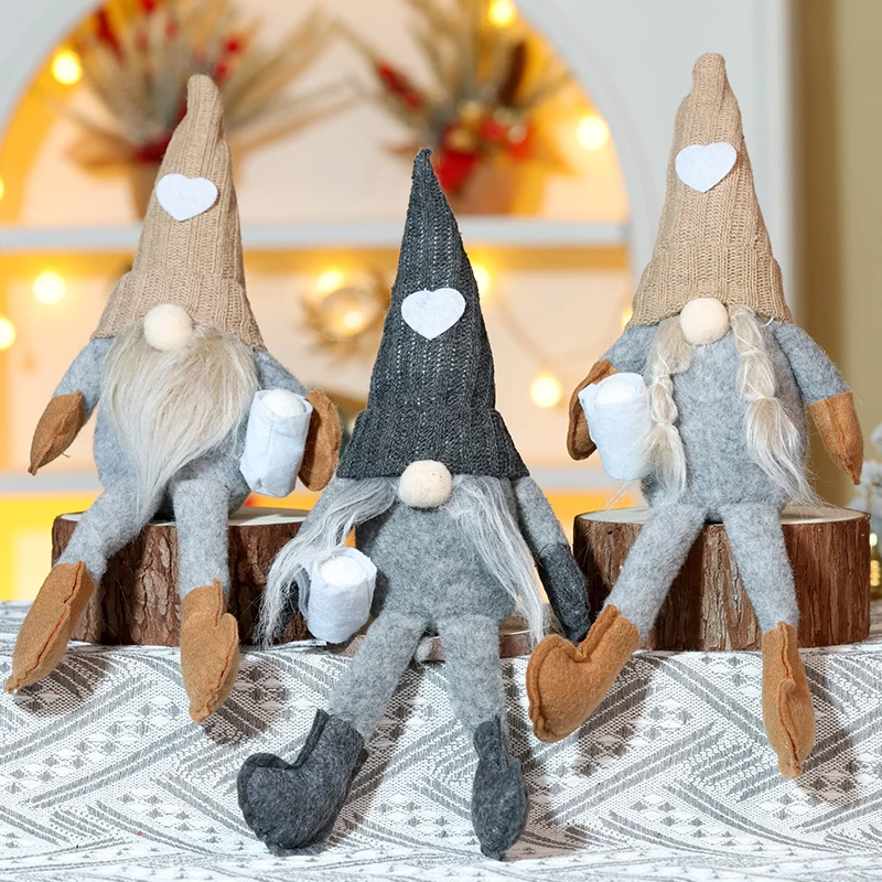 Рождественская вязаная кукла-шляпа Love Hat американская кофейная безликая кукла