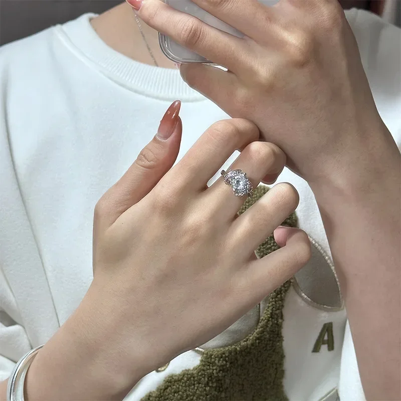 Высокое качество роскошное кольцо с бриллиантом в стиле MDLMoissanite 18-каратное