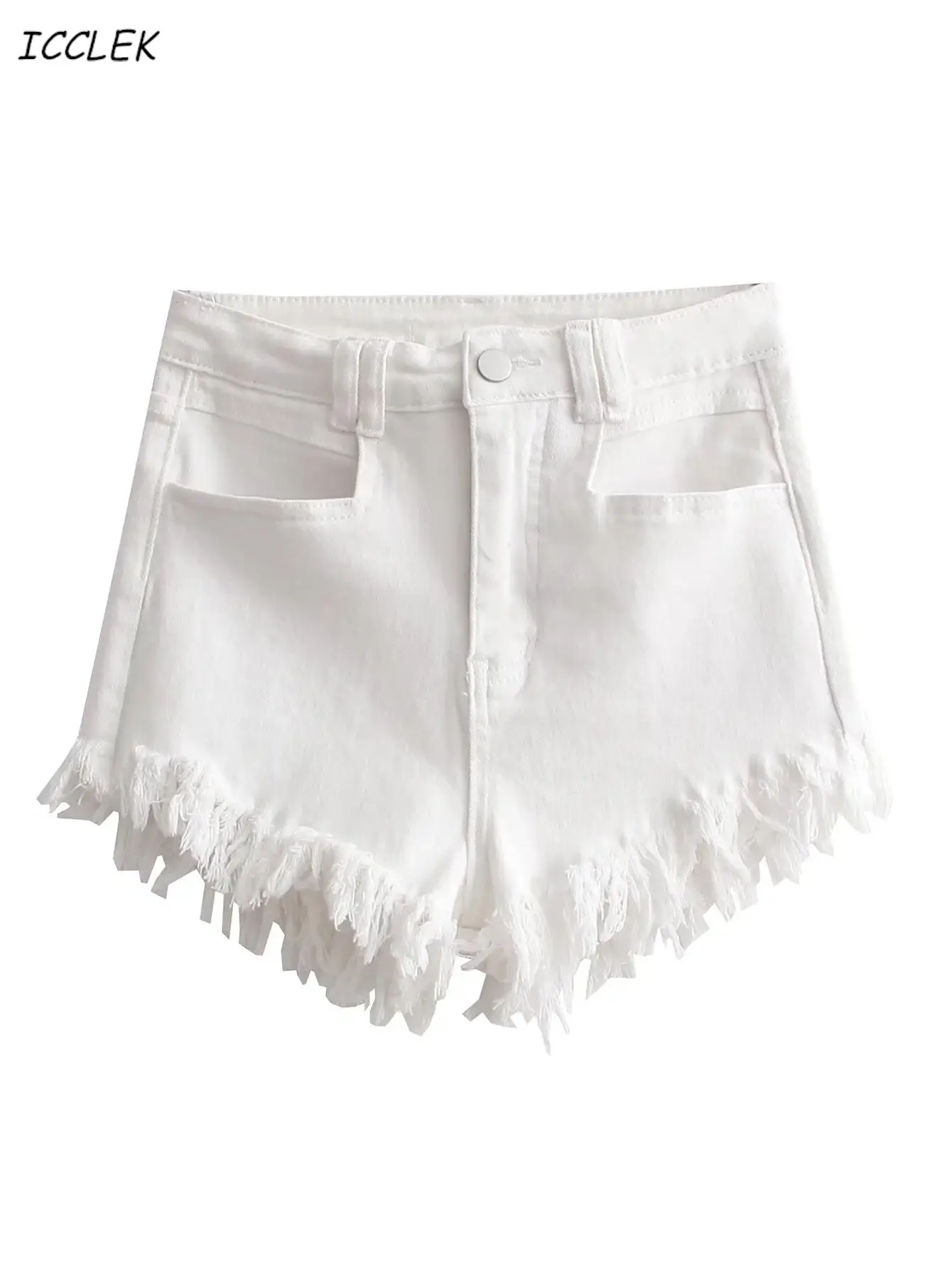 

Women High Waist Denim Shorts Vintage Ripped Tassel Jeans Short Female Summer Chic Streetwear lStylish Sexy Hot Shorts For Girls