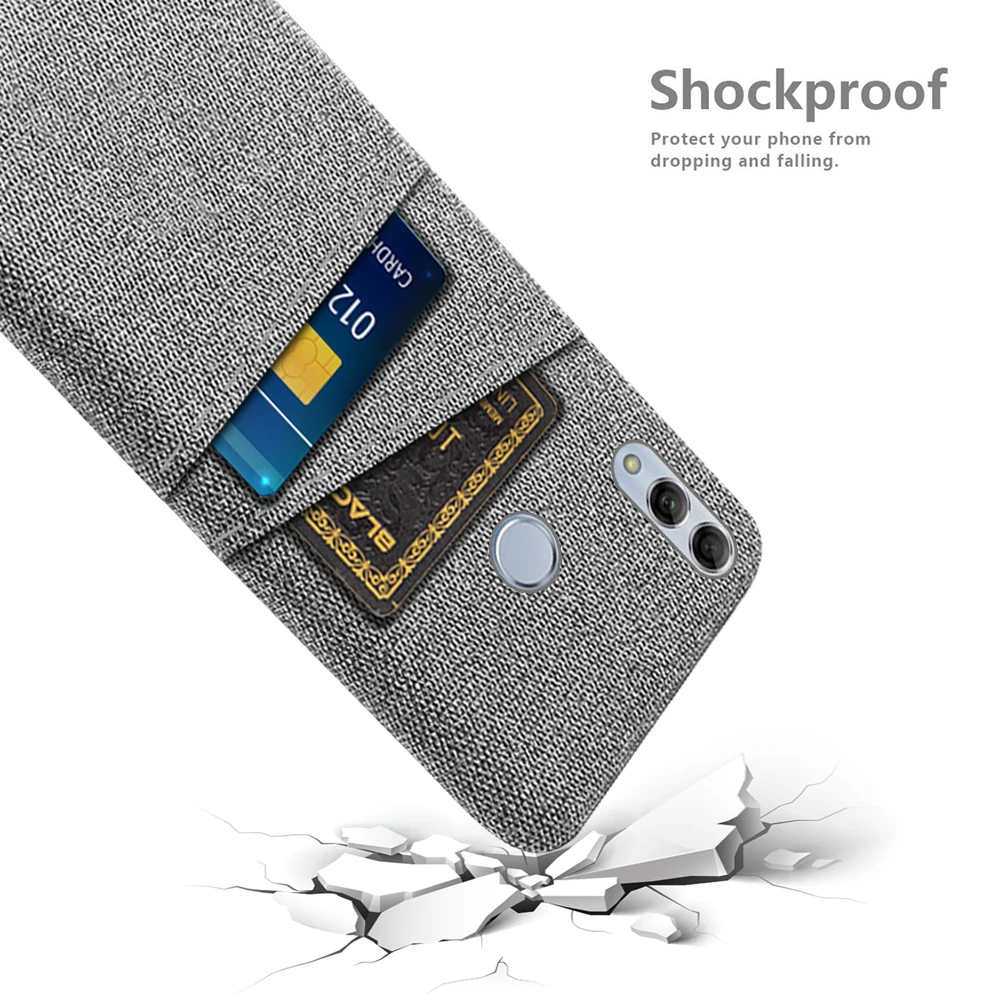 

Case Huawei Honor 10 Lite on Honor 10Lite 10 Lite Dual Card Fabric Cloth Luxury Cover For Huawei Honor 10 Lite HRY-LX1 6.21 inch