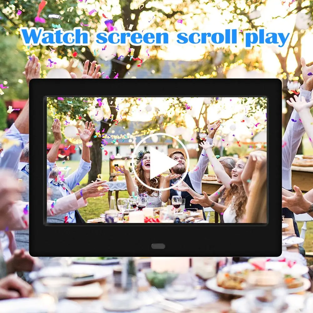 7-дюймовая цифровая фоторамка полноэкранный фотоальбом часы календарь поддержка