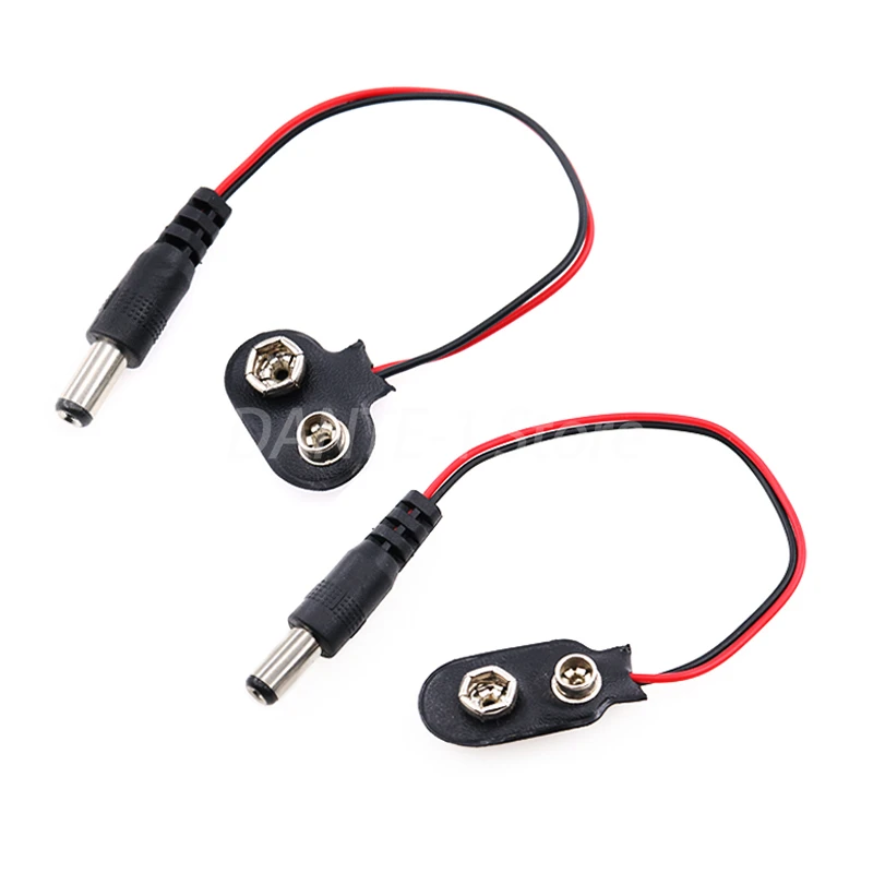 Пряжка для аккумулятора 9 В тип T I с вилкой питания постоянного тока 5 5-2 1 мм пряжка