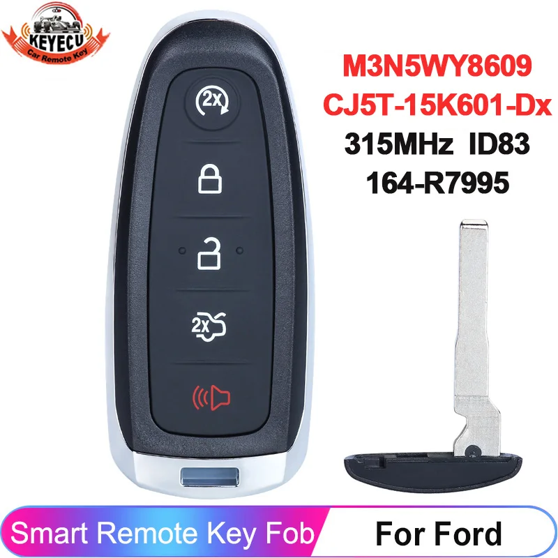 

KEYECU 164-R7995 для Ford Escape Focus C-Max Maverick 2013 2014 2015 2016 2017 2018 дистанционный ключ 315 МГц M3N5WY8609