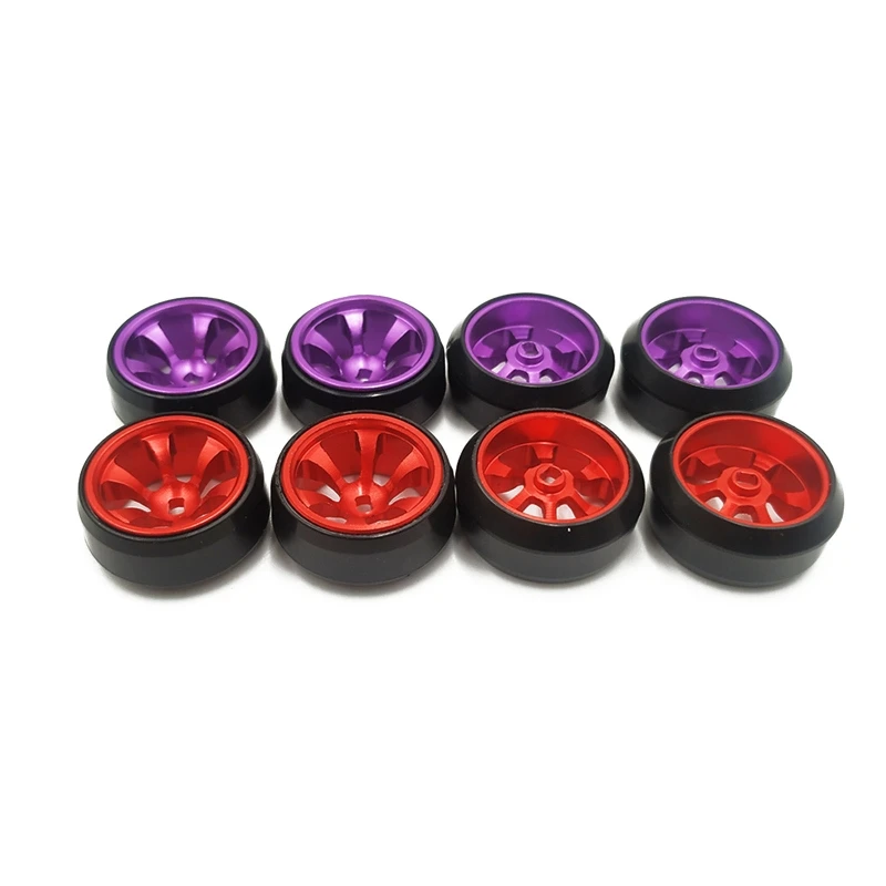 

4pcs Alloy Wheel Rim 5 Spoke Drift Tire Compatible with RC 1/28 Wltoys K969 K989 P929 Bigfoot Kyosho Mini-Z Mini-Q D