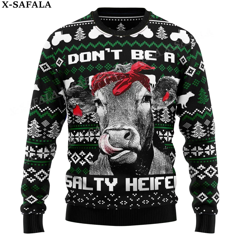 Смешные свитера в виде молочной коровы бриллианты смешные Джемперы на Хэллоуин