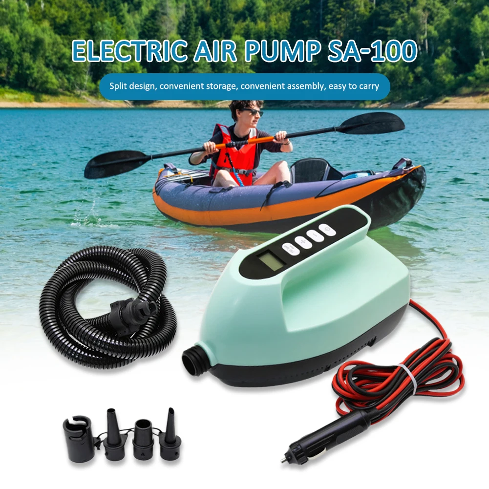 

Detachable Electric Pump 130W 12V High Pressure Pump Anti-slip Bottom Accessories for Inflatable SUP Paddle Board Air Boat Kayak