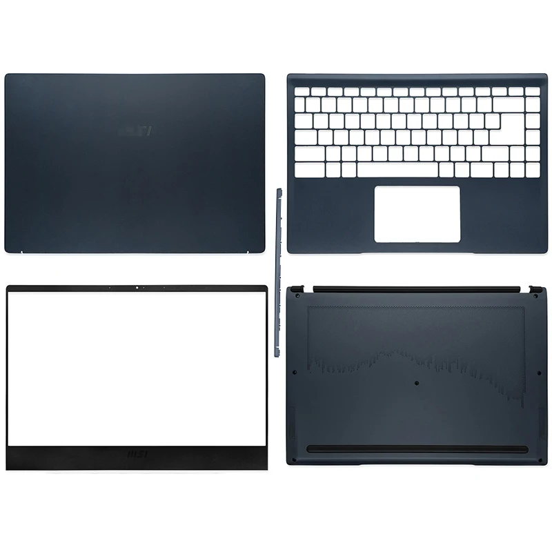 

NEW For MSI Modern 14 M14 MS-14D1 14D2 Laptop LCD Back Cover Front Bezel Palmrest Bottom Case Hinge Cover Top Back Case Darkblue