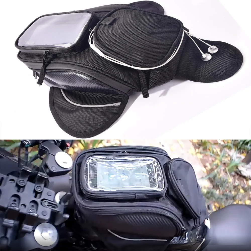 

2023 New Motorcycle Fuel Tank Bag Multifunctional Crossbody Waterproof Mobile Navigation with Earphone Holes Bag