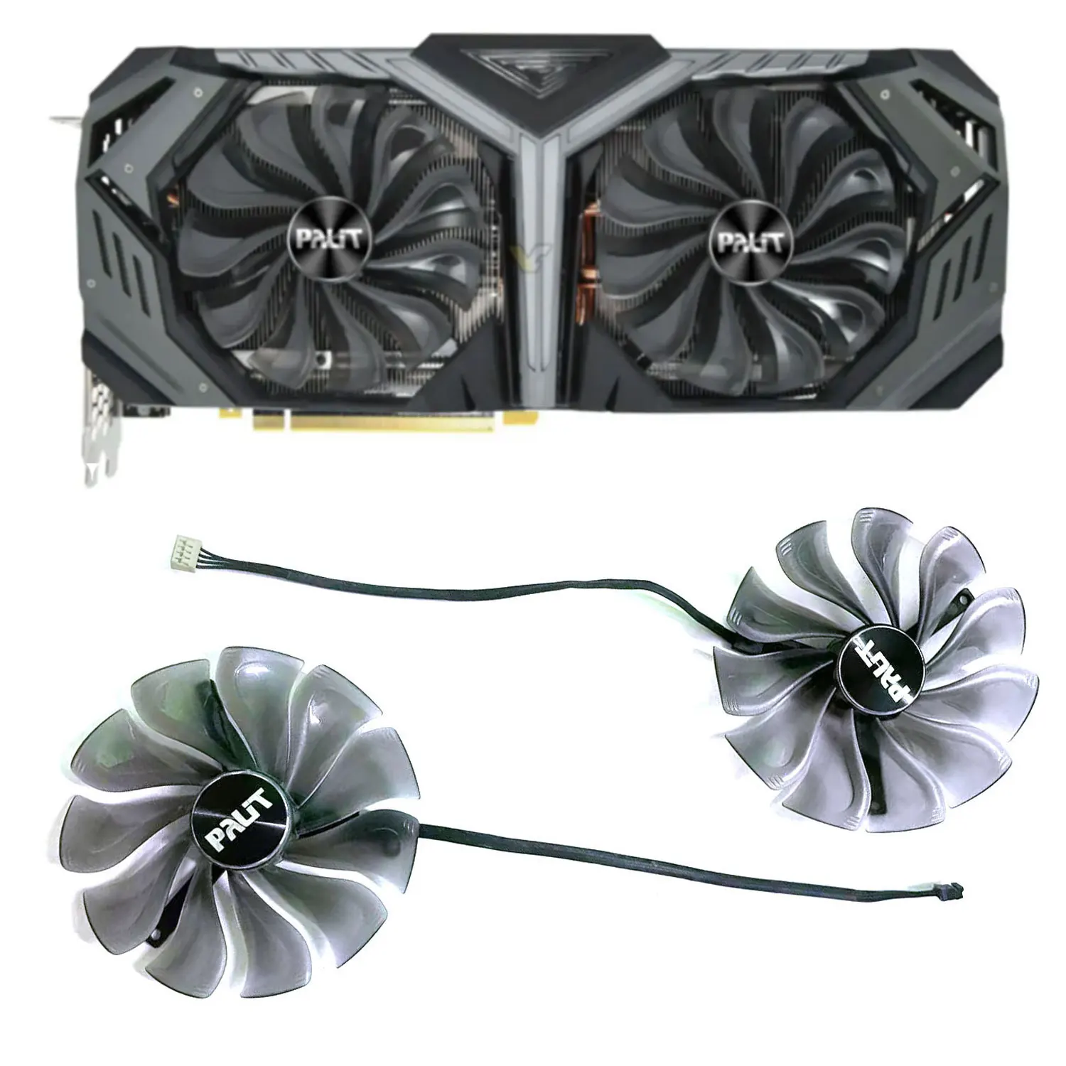 Фото GAA8S2U FD10015H12S Palit RTX2080 Videokaart Koelventilator Voor Palit RTX 2060 2070 2080 Super JetStream Grafische kaart K №1