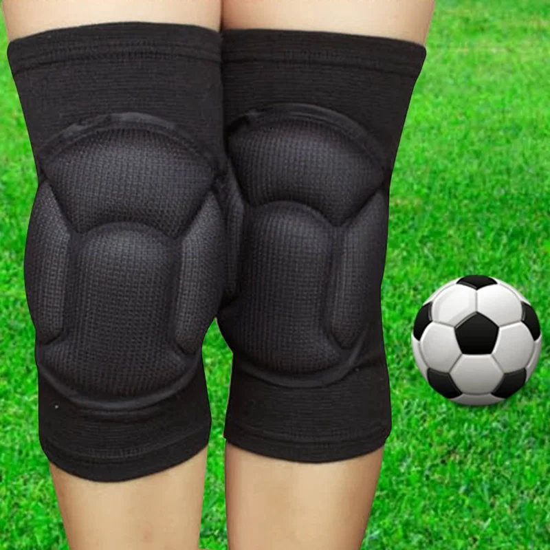

1 Pair Protective Knee Pads Thick Sponge Football Volleyball Extreme Sports Anti-Slip Collision Avoidance kneepad Brace