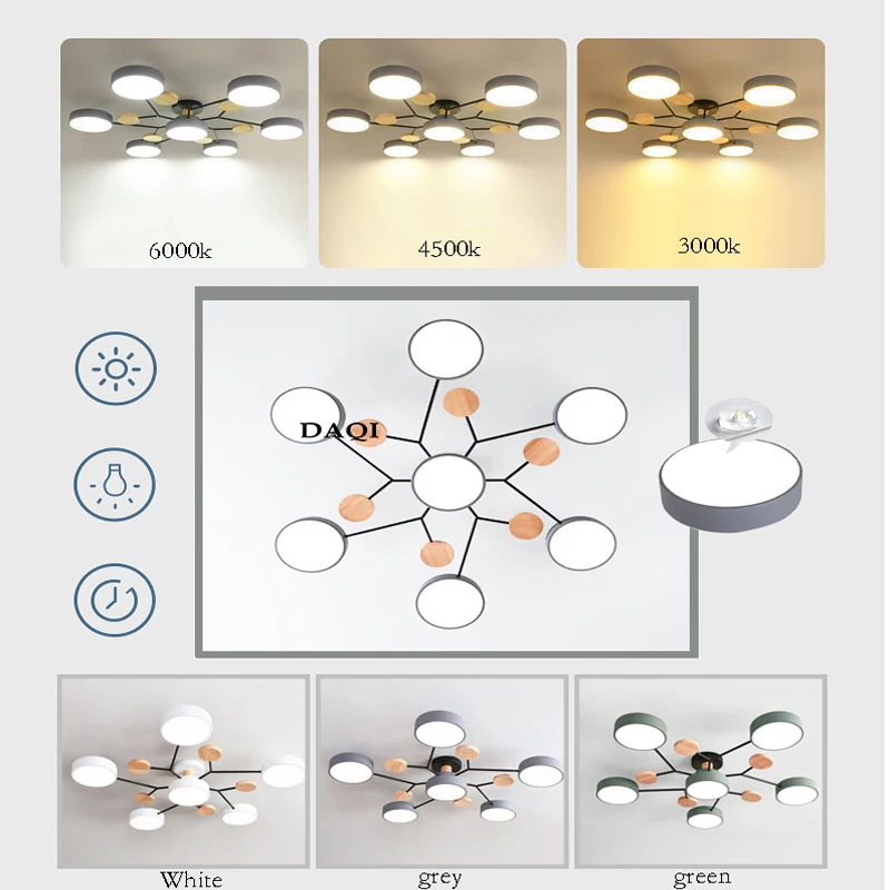 $21.00 Modern living room bedroom villa LED ceiling lamp restaurant lighting hotel apartment chandelier factory direct sales